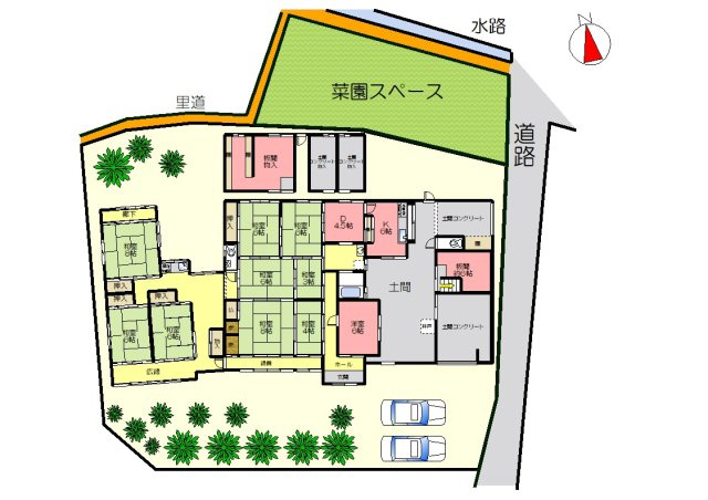 丹波市山南町大河の中古一戸建の区画図