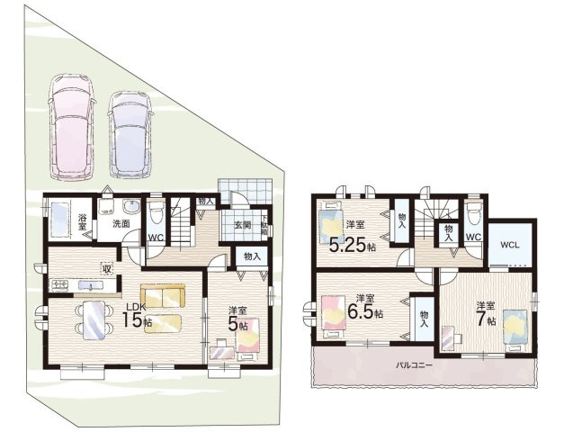 尼崎市西昆陽　新築一戸建ての間取り|B号地