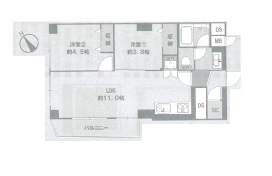 【間取り】 | ニックハイム京浜蒲田第二