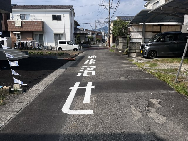 売新築戸建　藤枝市上当間の前面道路含む現地写真