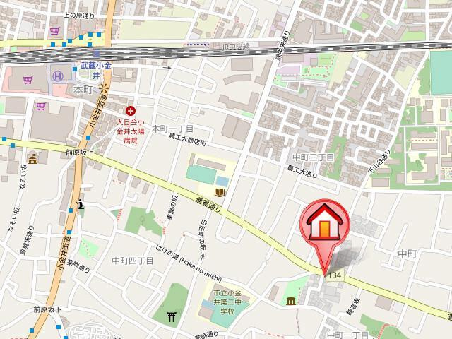 フェザーハイツの地図