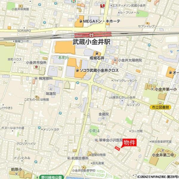 コーポ栗林の地図