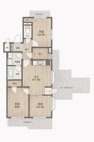【間取り】 | ライオンズマンション妙蓮寺第5