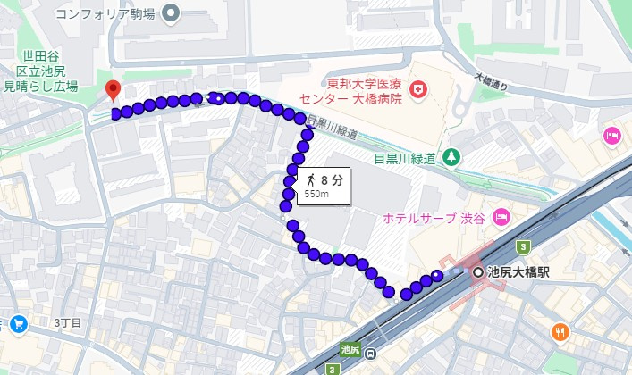 大橋コーポの地図