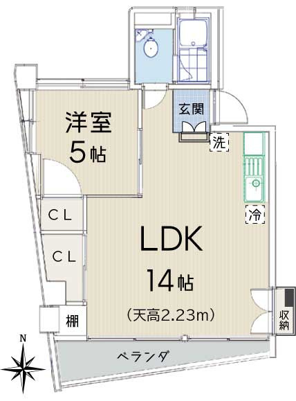 大橋コーポの間取り