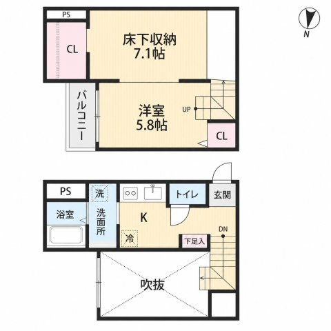 エスパシオ二日市の間取り|別号数タイプ
