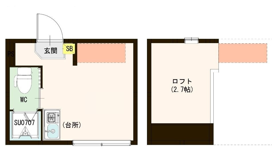 Latte池袋本町 の間取り|間取りです。