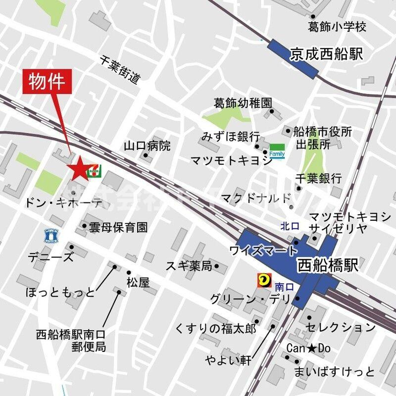 パークアクシス西船橋本郷町の地図