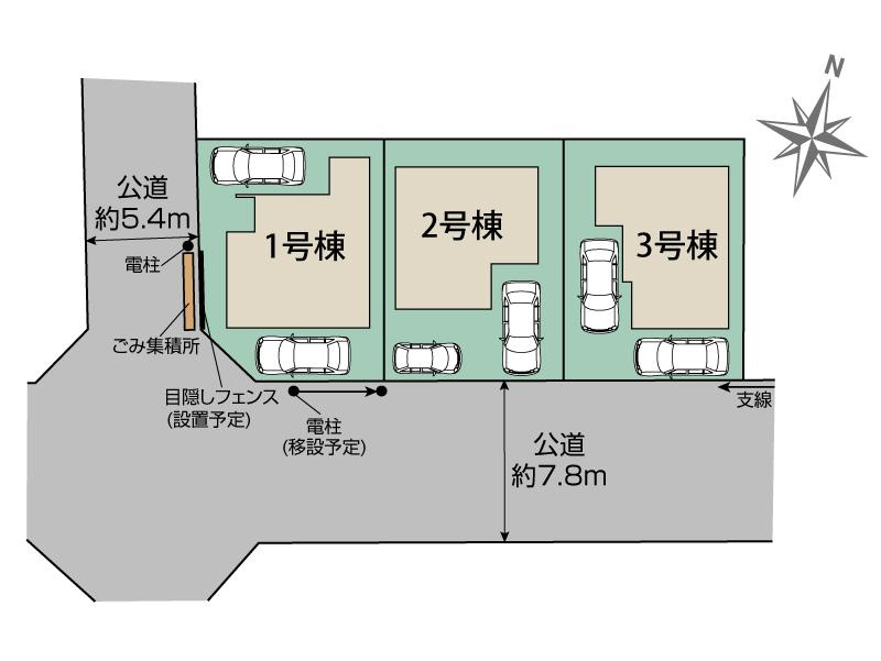 杉並区善福寺４丁目全３棟新築戸建　長期優良認定住宅の区画図