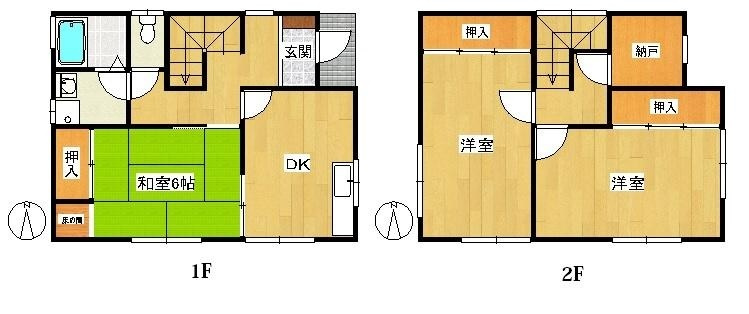 熊本市中央区出水７丁目の一戸建ての間取り