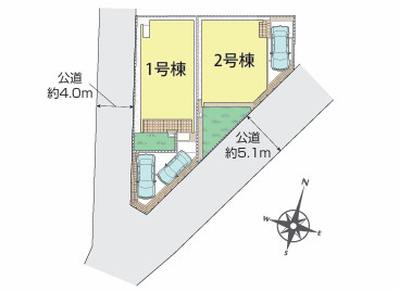◎茅ヶ崎市室田3丁目　新築戸建　1号棟の区画図|区画図◇