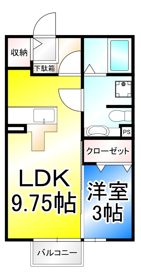 メゾン・ド・ボヌール　Bの間取り
