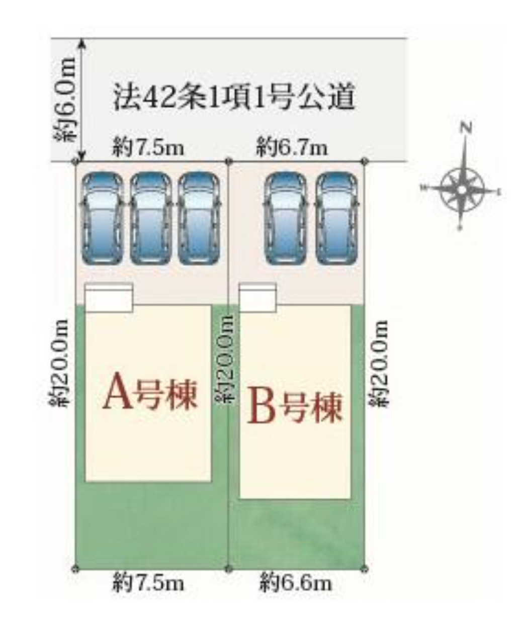 売新築戸建　藤枝市音羽町６丁目の区画図