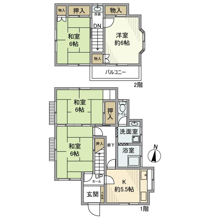中央戸建の間取り
