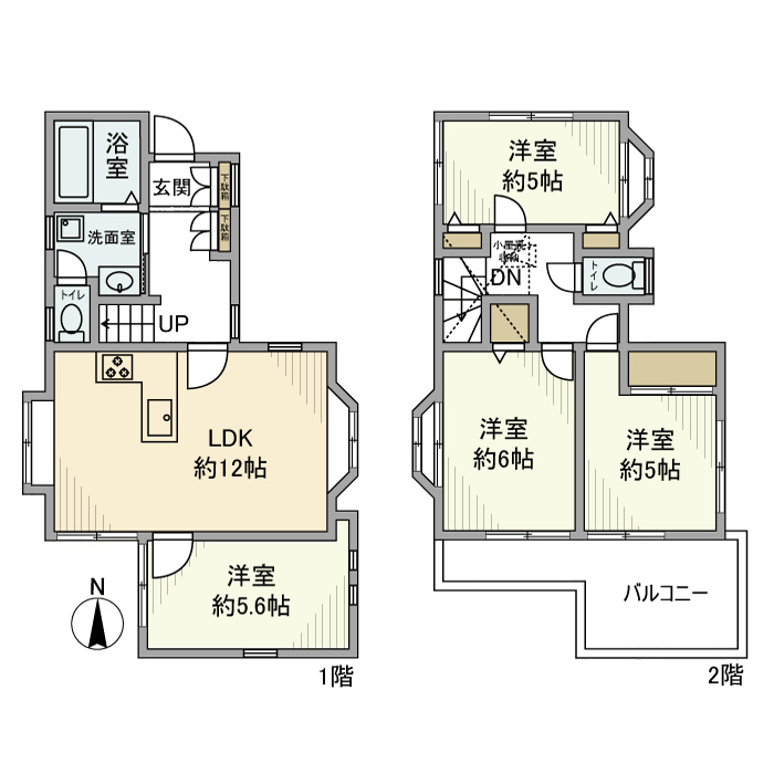 清水戸建の間取り