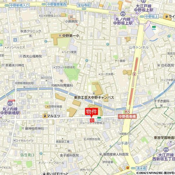 ＩＳＭ中野坂上の地図