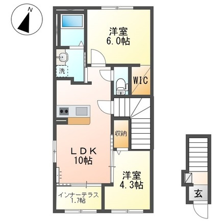 仮）つくばみらい市小絹新築アパートの間取り