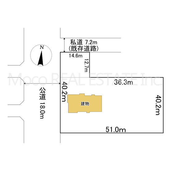 【区画図】 | 北見市西三輪中古住宅