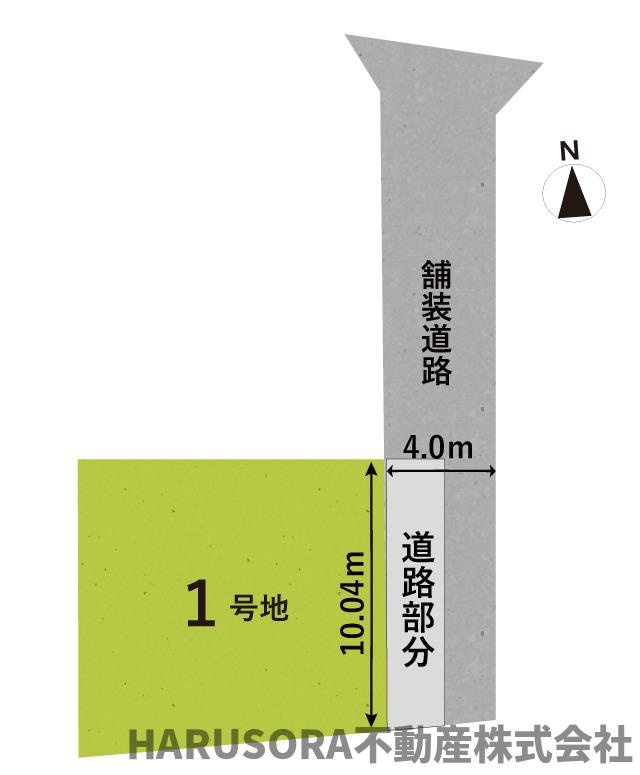 枚方市松丘町　2階建の区画図