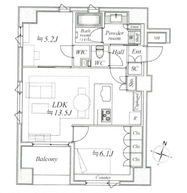 【間取り】 | グリーンパーク千代田淡路町
