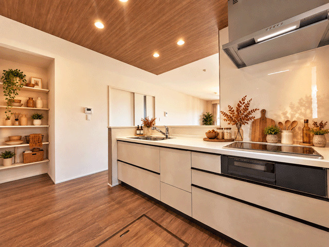 岩沼市吹上５期のキッチン|※こちらの写真はバーチャルステージング画像となります。
