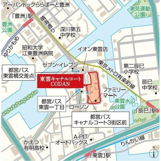 東雲キャナルコートCODAN 14号棟の地図