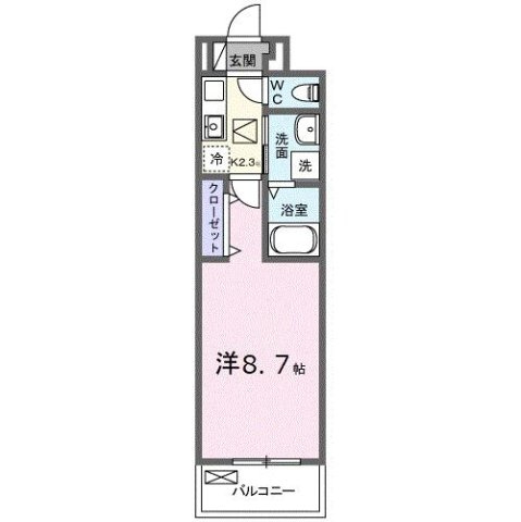 エスポワール鶴江　Ｃの間取り