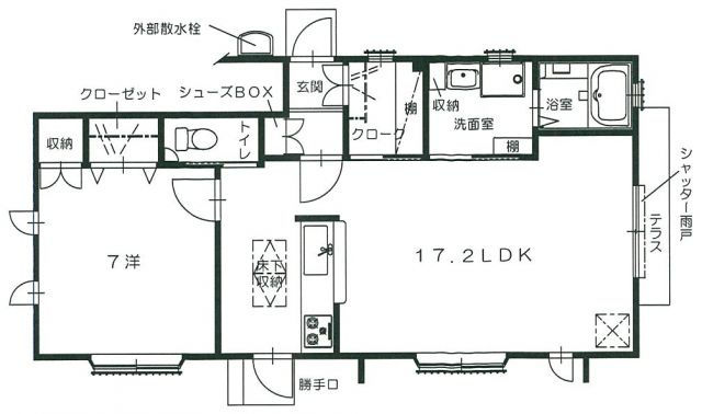 ベル・ビュー松井Ⅱの間取り|ベルビュー松井Ⅱ　101号室