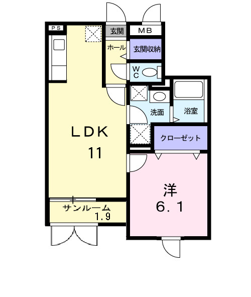 アルページュ祇園の間取り