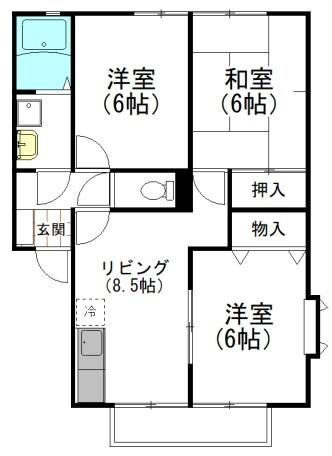グリーンビュー中須　Ａの間取り