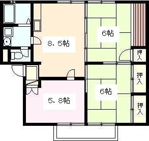 グリーンタウンへさか　Ｇの間取り