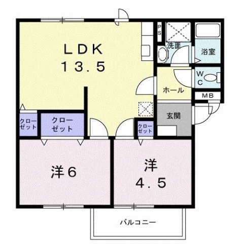 ひまわりＢの間取り