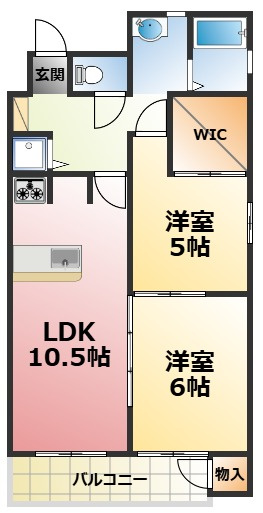 甲子園東行マンションの間取り