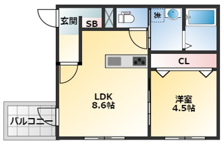 【間取り】 | マノワール豊中玉井町