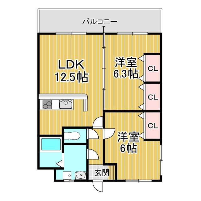 アレクサンドライト八女の間取り