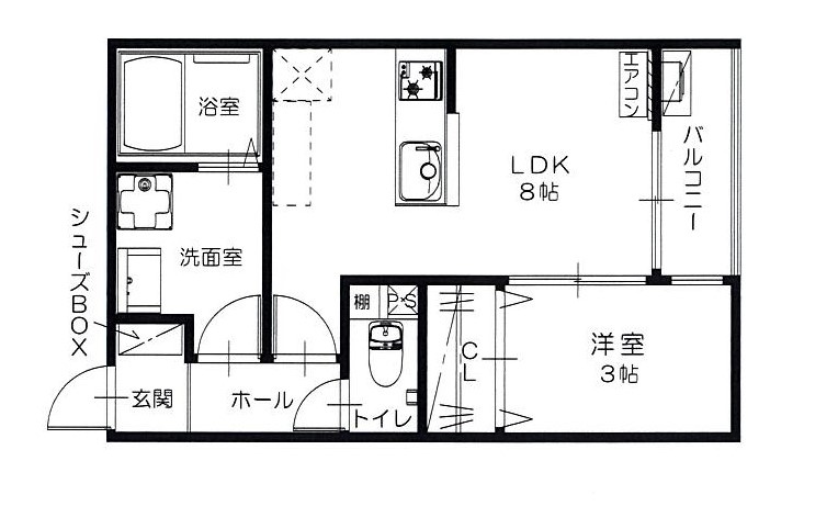 SOLARE　GIONの間取り|SOLARE　GION  202号　