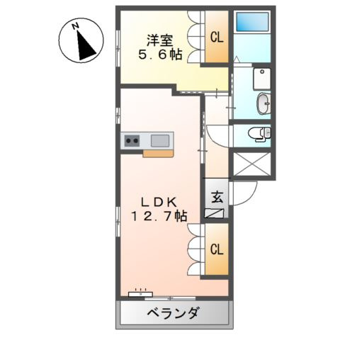 メゾン　フェリーチェの間取り