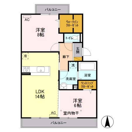ボナール Ａの間取り