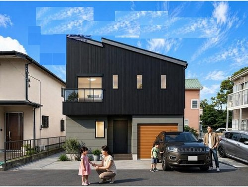 【外観】 | 【仲介手数料０円】相模原市南区下溝　新築一戸建て | 外観パース　相模原市南区下溝　新築一戸建て