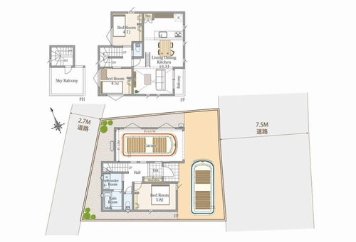 【間取り】 | 【仲介手数料０円】相模原市南区下溝　新築一戸建て | 相模原市南区下溝　新築一戸建て