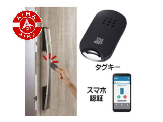 福岡市南区皿山3丁目第3-4棟（3号棟）　の構造・工法・仕様|タグキーをハンドルに近づけるだけで施解錠。スマートフォンのアプリで鍵の設定や登録ができ、スマホでの鍵の開け閉めも可能。