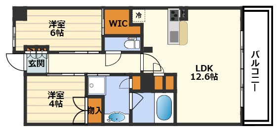 リビオレゾン梅田カサーレの間取り