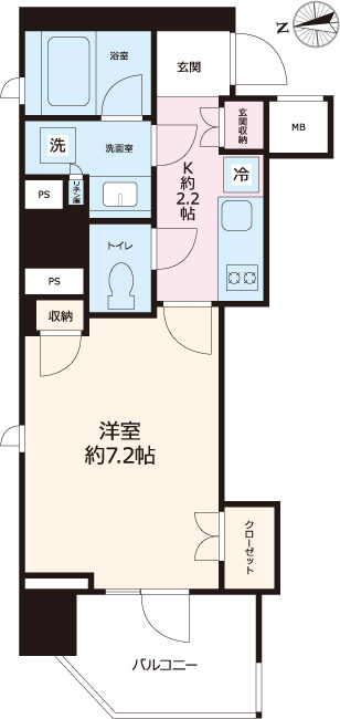 アトラス新宿左門町の間取り