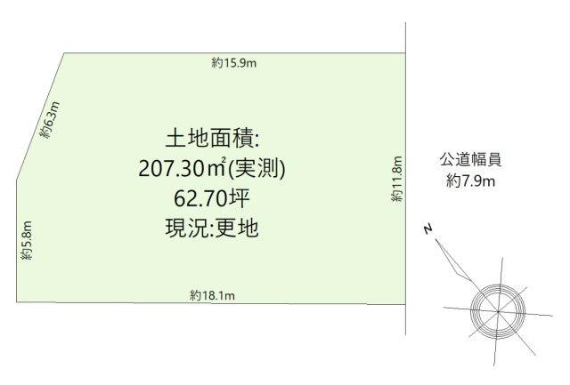 東区徳川二丁目土地の土地図|地形図