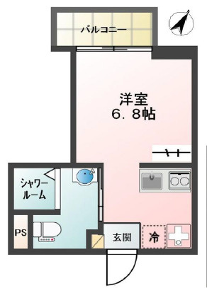 板橋区赤塚６丁目のアパートの間取り