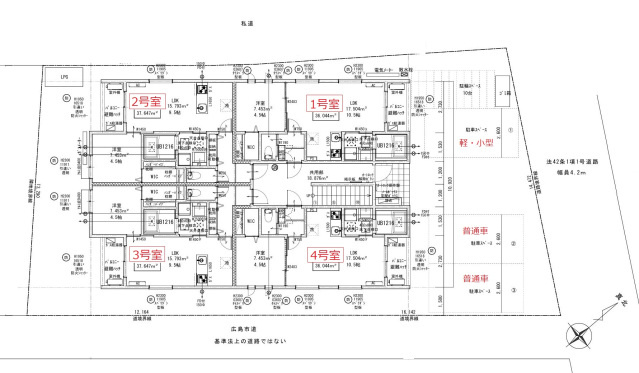 AsuMaison長束の区画図