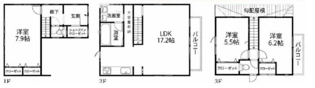 新宿区大久保　中古戸建の間取り