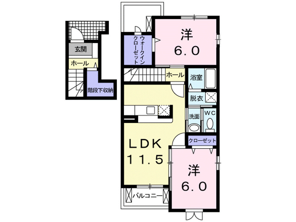 フォレスタ　Ｂの間取り|間取図