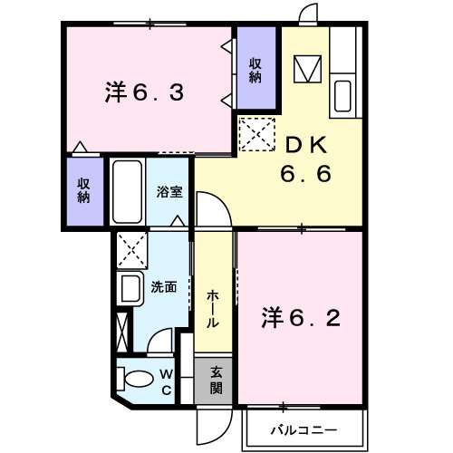 グリーンビレッジの間取り|間取図