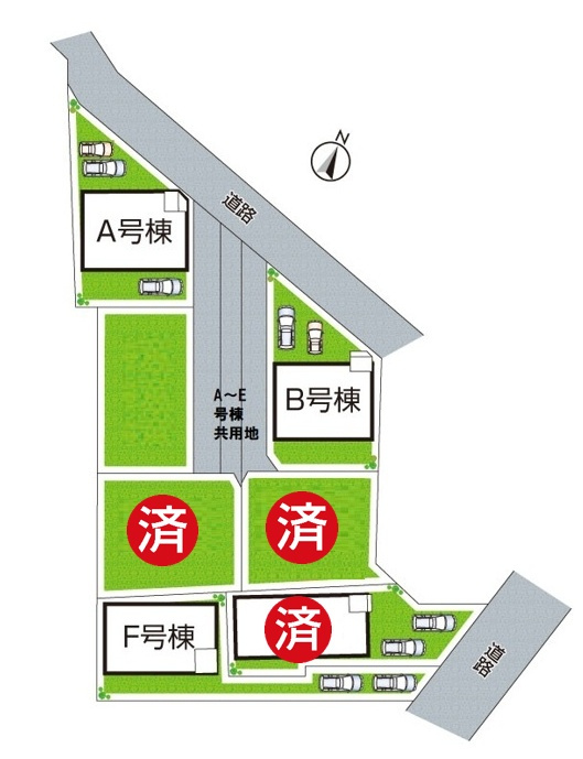 5日(土)6日(日)現地ご見学可能！　尼崎市西昆陽　全7邸の区画図|全7区画